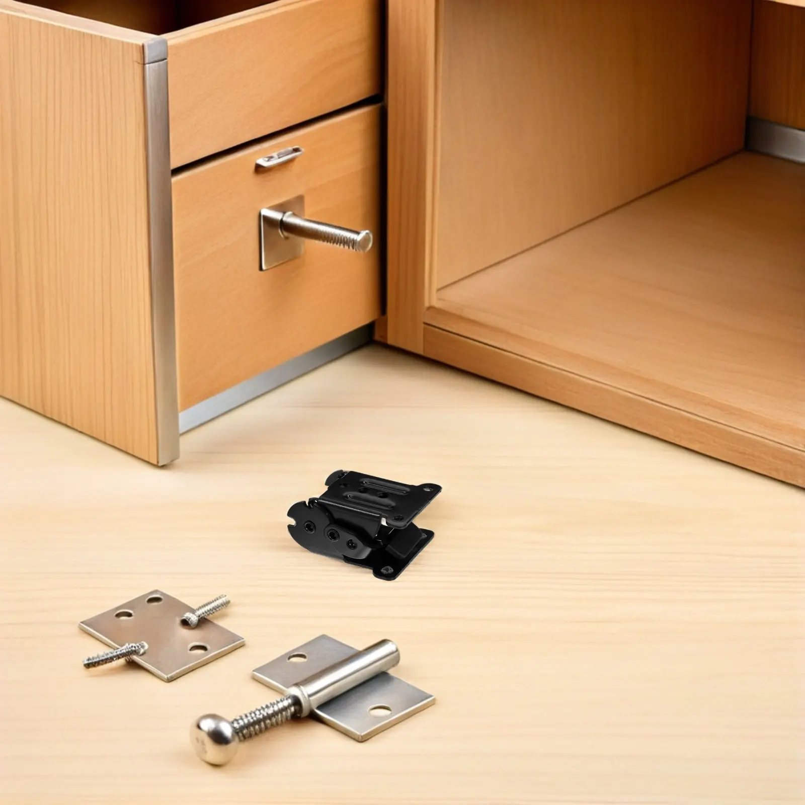 4Pcs Folding Lock Hinges Heavy Duty Steel Self Locking Table Brackets Space Saving Hidden Furniture Hinges Adjustable Angle