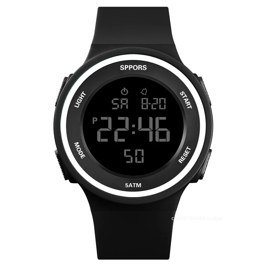 Relojes deportivos digitales LED para hombres, reloj de pulsera de silicona, alarma impermeable para exteriores, reloj electrónico de moda, nuevo