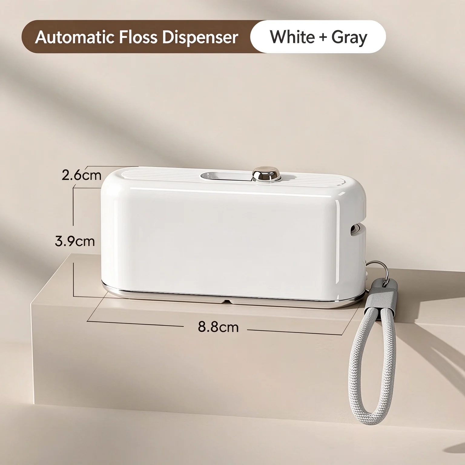 Portable Mini Auto Pop-up Dental Floss Holder, Travel Pocket Dental Floss Stick Storage Box for Home & Outdoor Use
