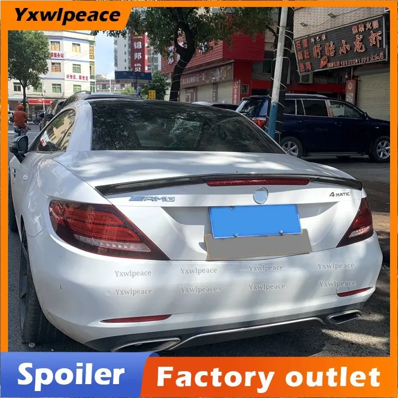 

For Mercedes SLK Class R172 Trunk Spoiler SLK250 200 350 55 2012+ Real Carbon Fiber Rear Trunk Lip Wing Car Accessories