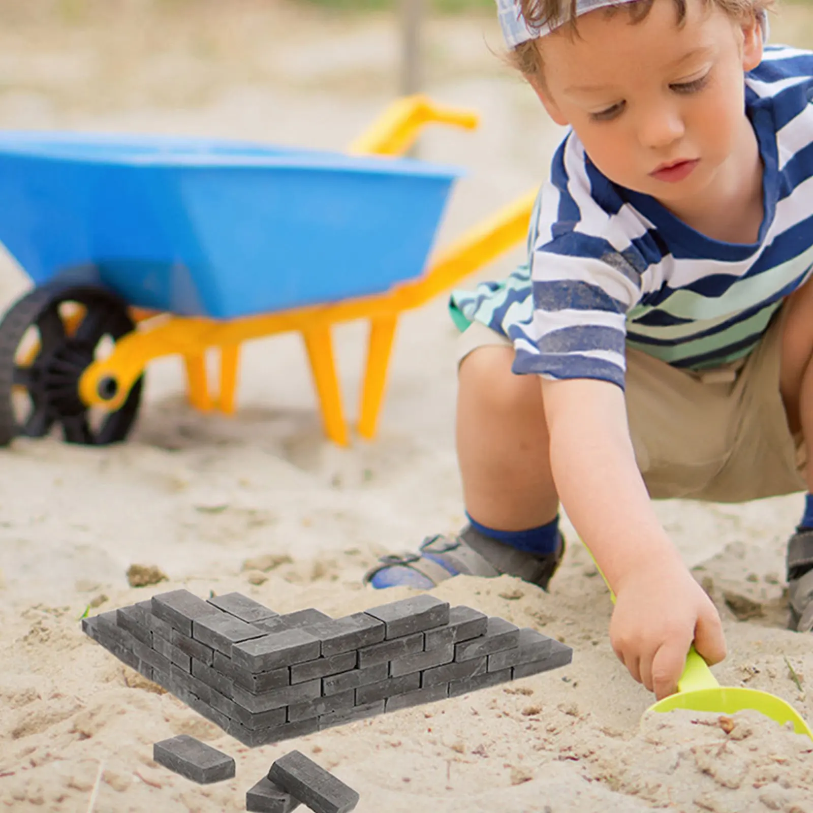 

100Pcs Miniature Bricks Clay Simulation Brick DIY Micro Landscape Brick Sand Table Decoration Mini Garden Wall Ornament