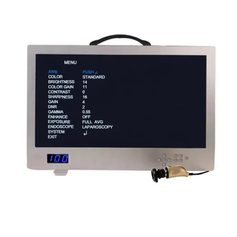 24-Inch Portable 3-in-1 Veterinary Endoscopy Device Video System Pet Animals