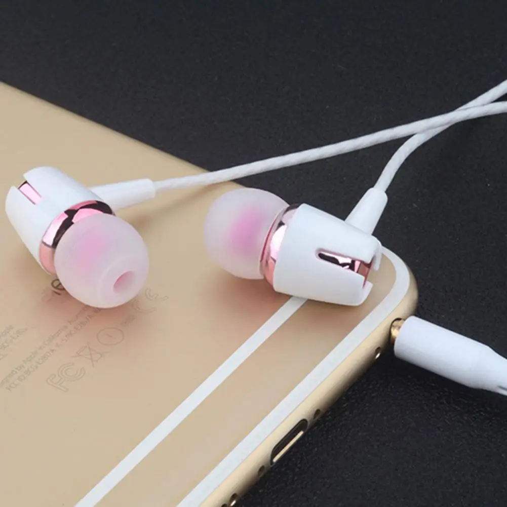 Wired Headphone Stereo Surround Flexible Universal 3.5mm Wired Noise Cancelling Earphone 3.5mm Jack Earphone Phone Accessory