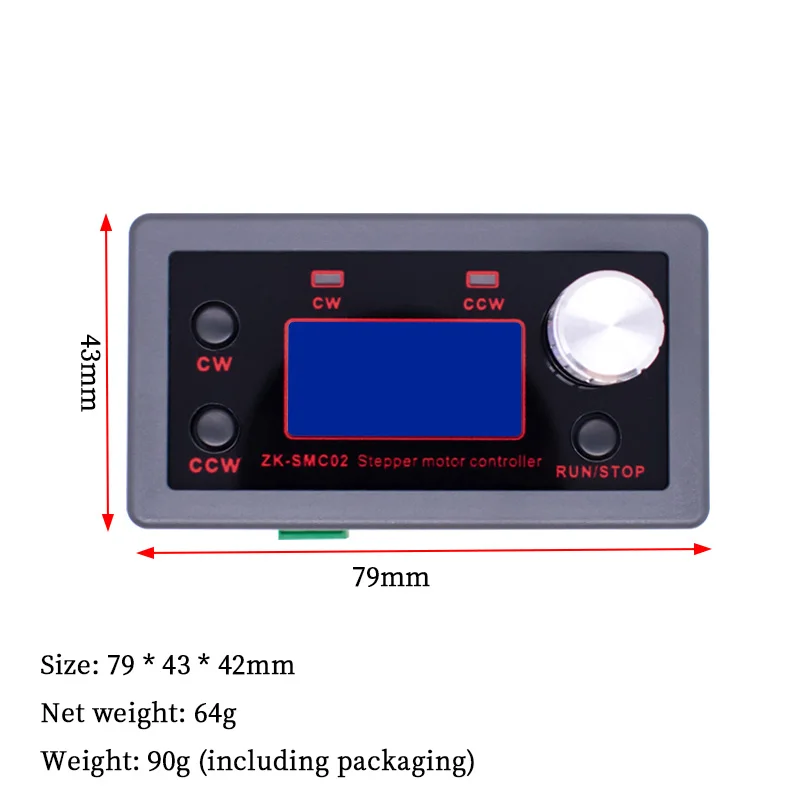 ZK-SMC02 Drive integrated 42 57 stepper motor forward and reverse control driver angle pulse speed PLC serial port communication