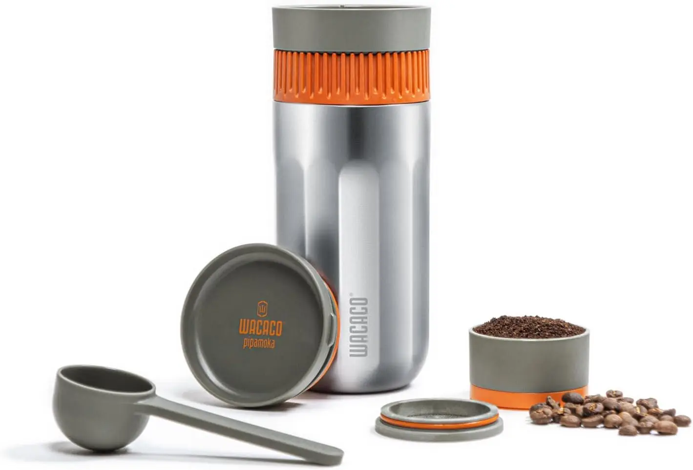 

Pipamoka Portable Coffee Maker, Coffee brewer, All-in-one Vacuum Pressured，Insulated Travel Mug, Hand Powered and Filter Pre