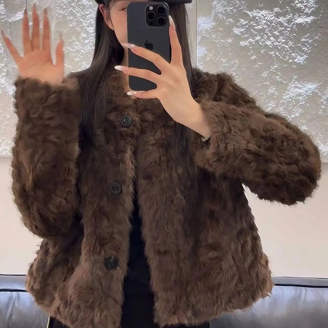 Manteau Long en fausse fourrure avec capuche pour femmes, Transformation régulière, tenues de vacances, boléro, décoration, col rabattu, tendre OL