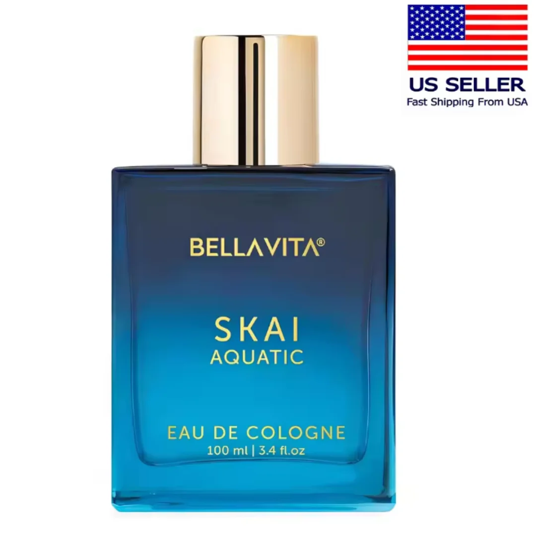 

Luxury BellaVita SKAI Aquatic Unisex Cologne (3.48 fl.oz) Gift | Unisex Fresh Cologne Perfume | Long-Lasting fragrance with Berg