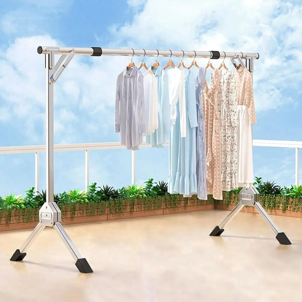 

Sturdy Stainless Steel Clothes Drying Rack, 54 Tall, 5.25FT Wide, Perfect for Indoor & Outdoor Use