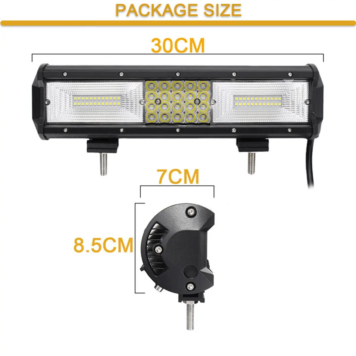 

12 Inch 130200Lm 68 Leds 10-30V 840W LED Light Bar for Car Auto Work Light Mixed Beam Spot Flood Hybrid Driving Safety Off Road