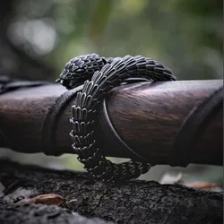 Stainless Steel Viking Ouroboros Necklace Men's Punk Gothic Snake Bracelet Fashion Biker Vintage Charm Jewelry Gift Bracelet