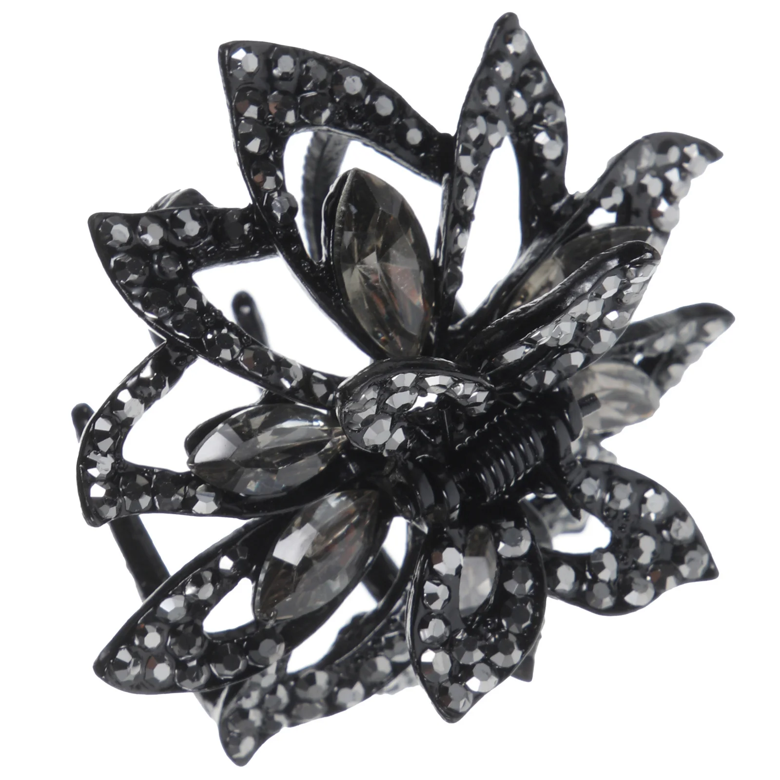 

Rhinestone Hair Claw Clip Flower Shape Small Clip for Women Strong Grip No Pain Comfortable All Day Wear Easy to Use
