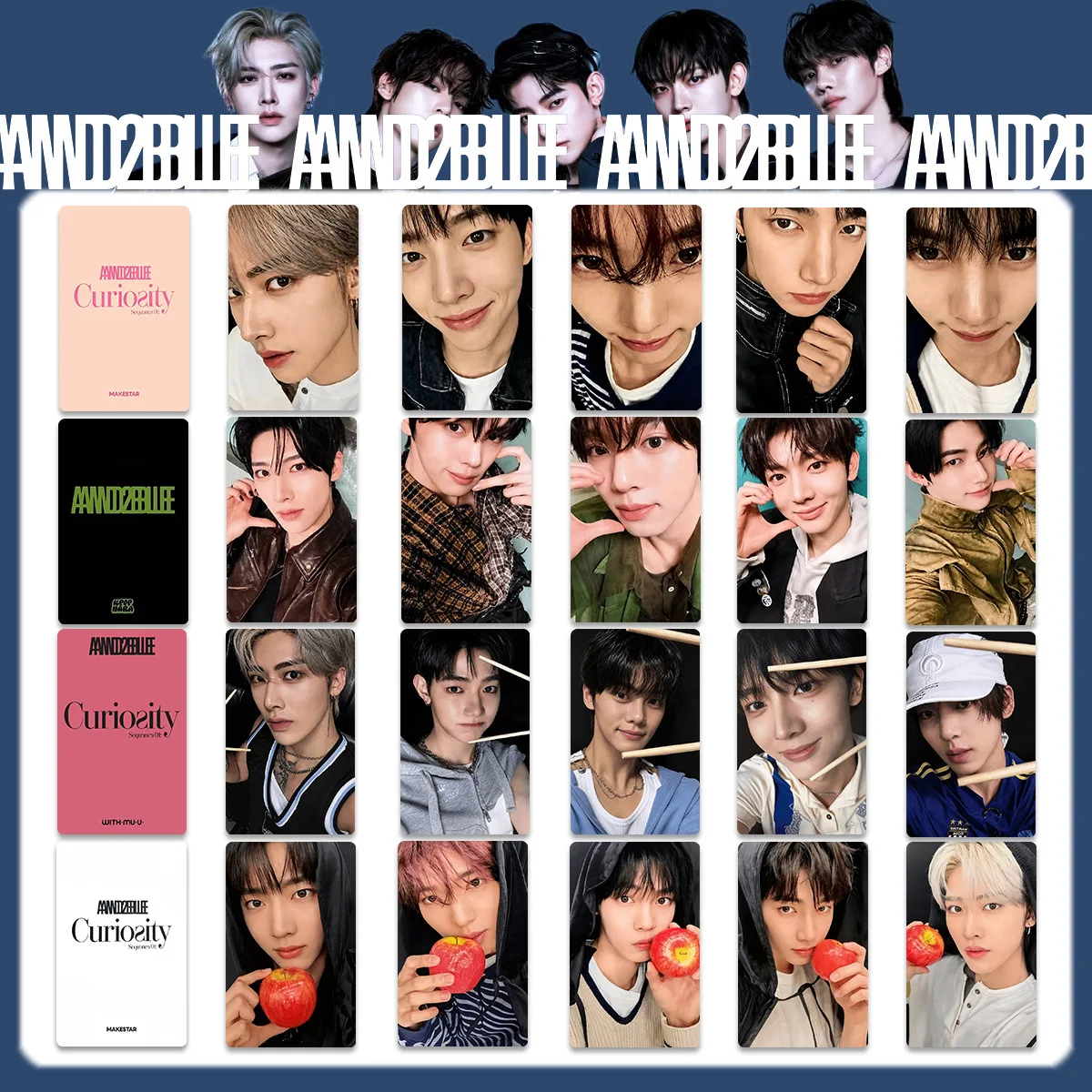 Kpop AND2BLE Sequence 01: Curiosity Album Photocard Double Sides Printing LOMO Card ZHANGHAO Bookmark Fans Collection Gift