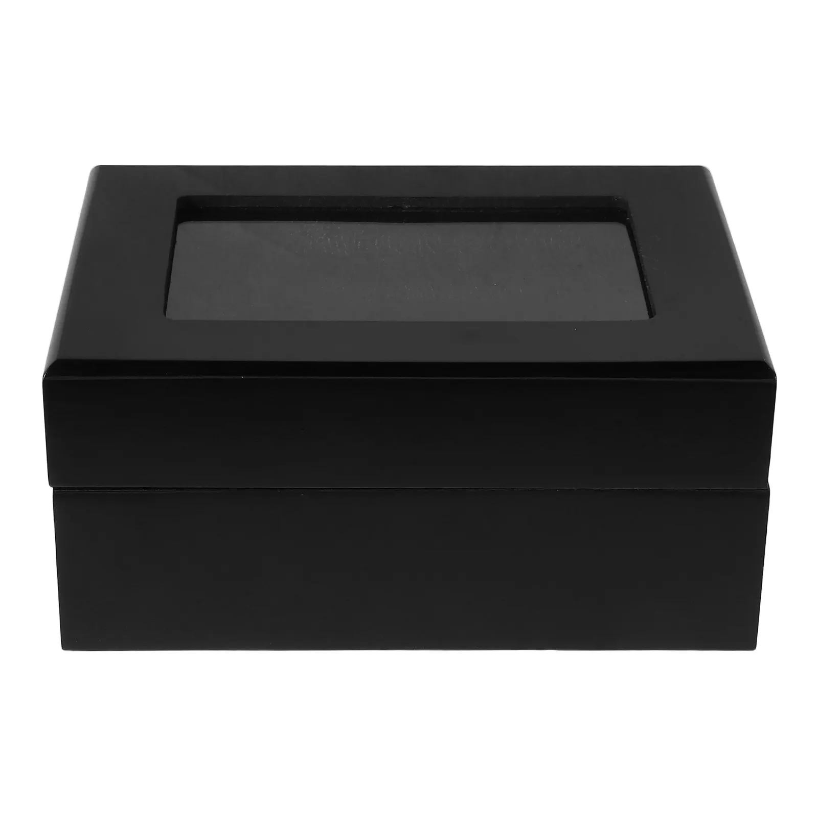 

Элегантная черная деревянная шкатулка-витрина для колец: для хранения ювелирных украшений, обручальных и свадебных колец, а также для демонстрации.