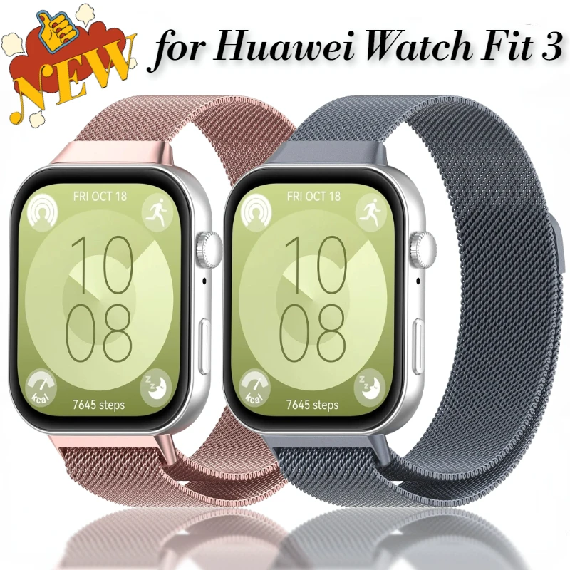 Cinturino Milanese per Huawei Watch Fit 3 cinturino in metallo con cinturino per Huawei Watch Fit 3 cinturino Correa accessori cintura