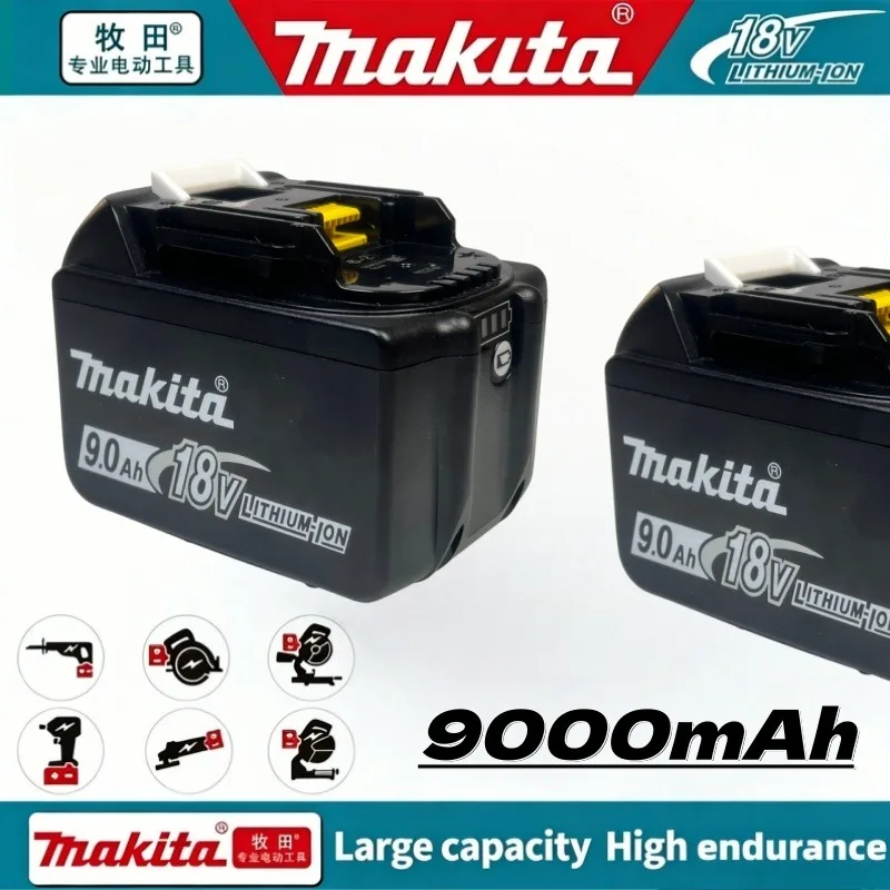 Batterie Makita originale 18V 9,0Ah, batterie rechargeable, outil électrique BL1830 BL1840、BL1850、BL1860B pour batterie Makita 18V