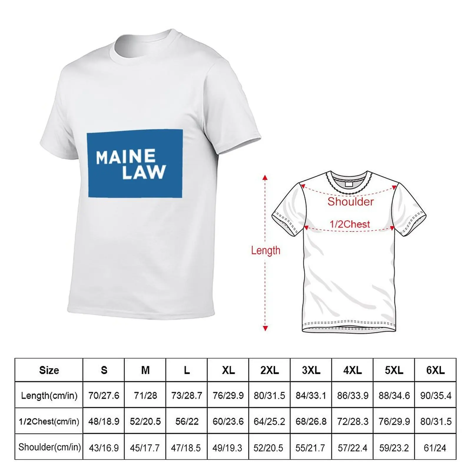 maine law block sticker T-Shirt t shirt personalised anime t shirts for man T-Shirt