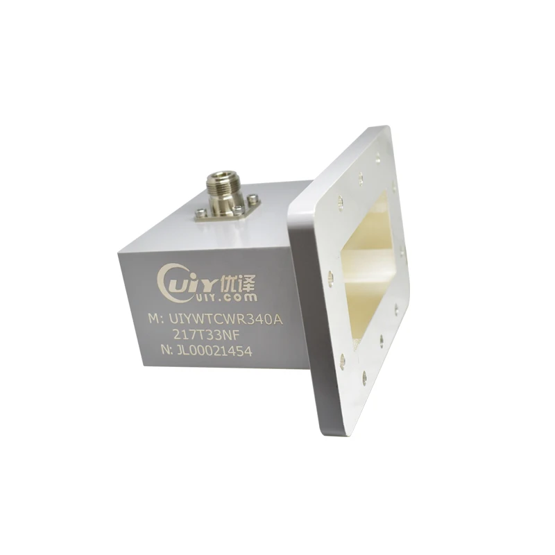 Waveguide WR340 S Band 2.17~3.3 GHz Waveguide to Coaxial Adapter with Right Angle Type