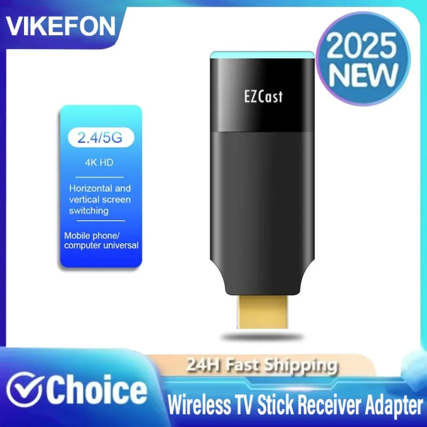 

5G Ezcast2 HDMI-Compatible Wireless Display Dongle Miracast Airplay Mirroring TV Stick Receiver Adapter for IOS Android Phone PC