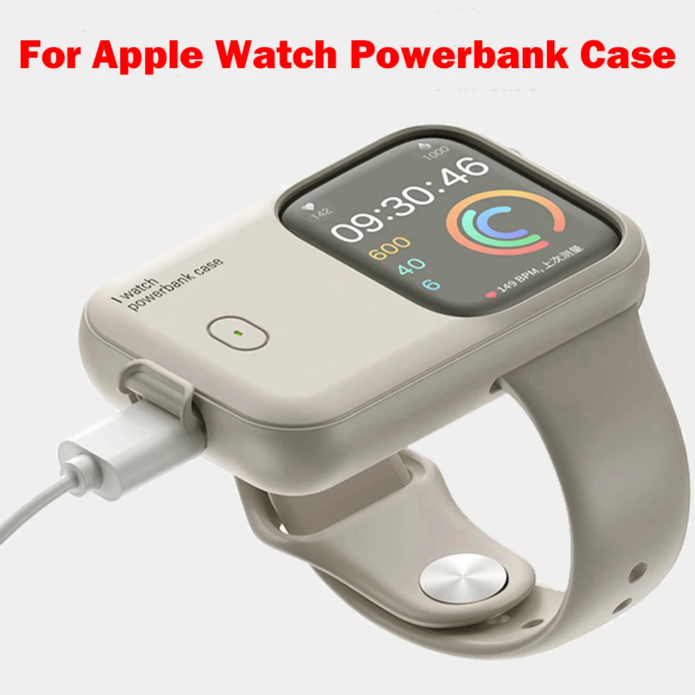 

For Apple Watch Power Bank 1200mAh Wireless Charger For Apple Watch 46/45mm 49mm Wristband Portable Charging Magnetic Powerbank