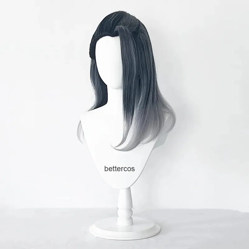 Valorant Viper Fade Game Cosplay 50cm Long Heat Resistant Synthetic Hair Halloween Party Role Play Anime Wigs + Wig Cap