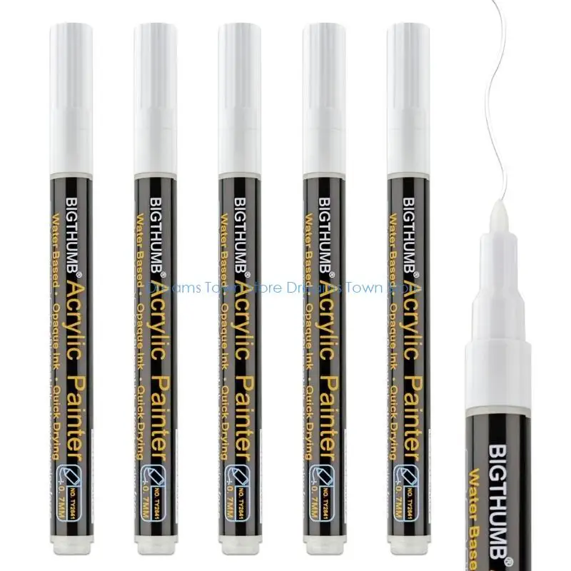 HX6A White Acrylic Pen Painting Pen Marker Lettering Writing Practical Tool Gadget