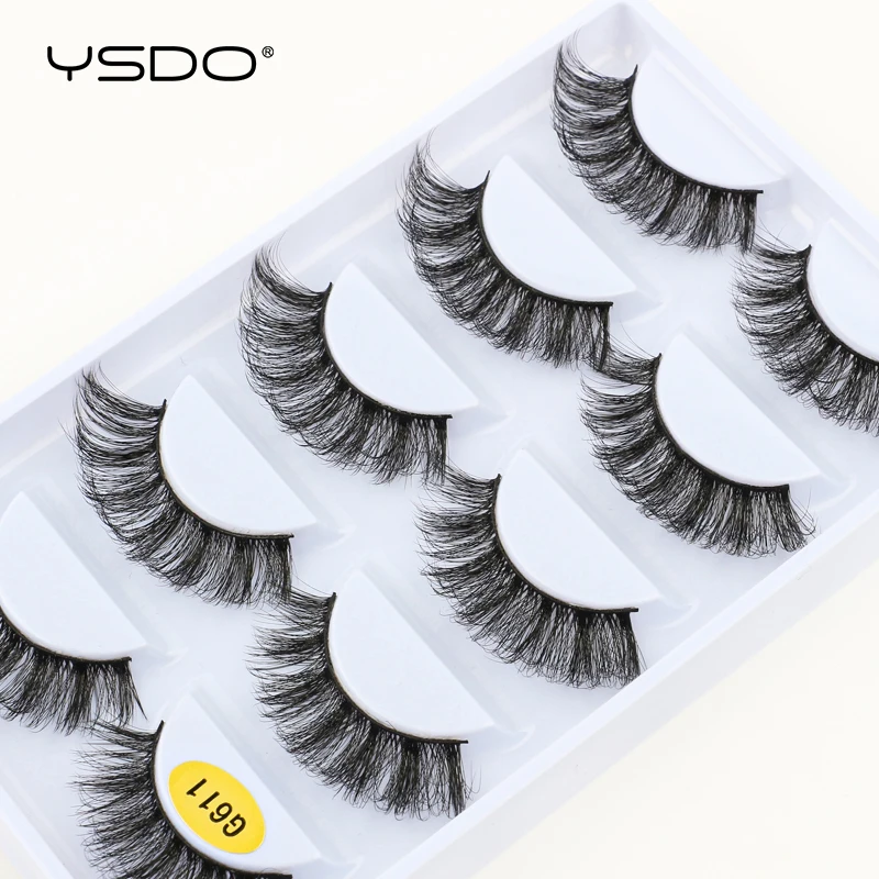 YSDO – faux-cils en vison 3D au Volume spectaculaire, 3/5 paires, naturels, pelucheux