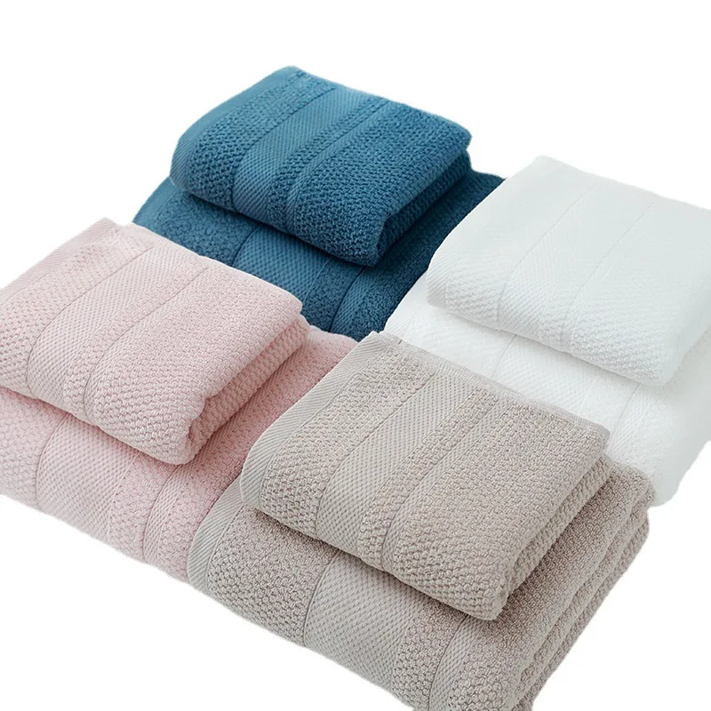 Thick cotton bath towel, adult absorbent, soft and friendly face towel, bathroom and home hotel bath towel