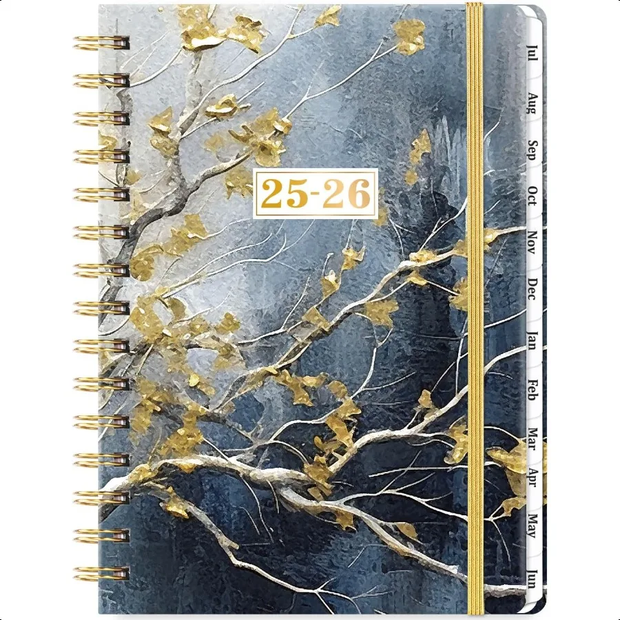 

20252026 Academic Planner Weekly Monthly Planner 20252026 July 2025 June 2026 6.4 x 8.5 Durable Metal Rings Elastic Closure 12