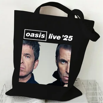 The Oasis Live 25 Tour 2025 Merch Canvas Bag Shopping Canvas