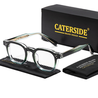 CATERSIDE Anti Blue Light Glasses for Men TR90 Frame High Quality Retro Square Computer Reading Glasses Women Optical Eyewear