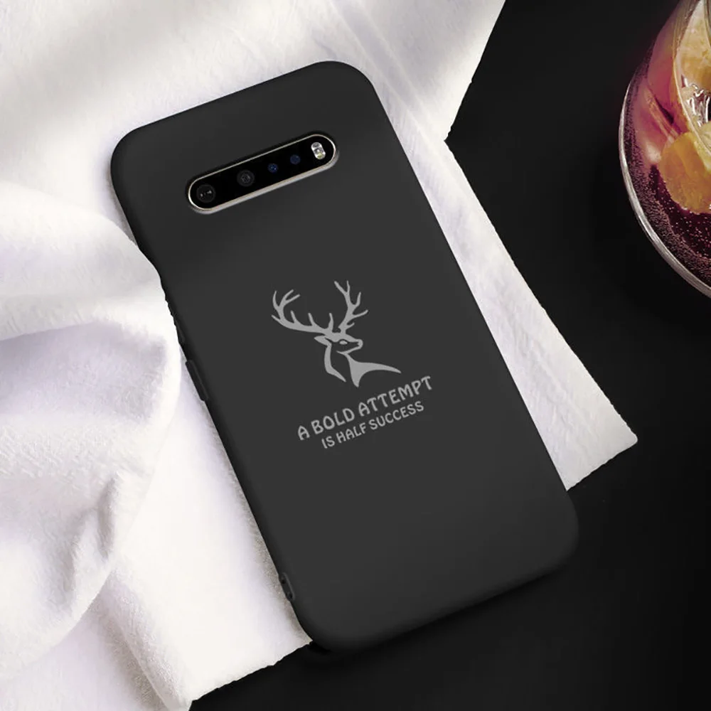 For LG V60 Thinq Case V60Thinq 5G HD Painted Elk Silicone Bumper Soft Phone Cases For LG V60 LGV60 Protective Shell