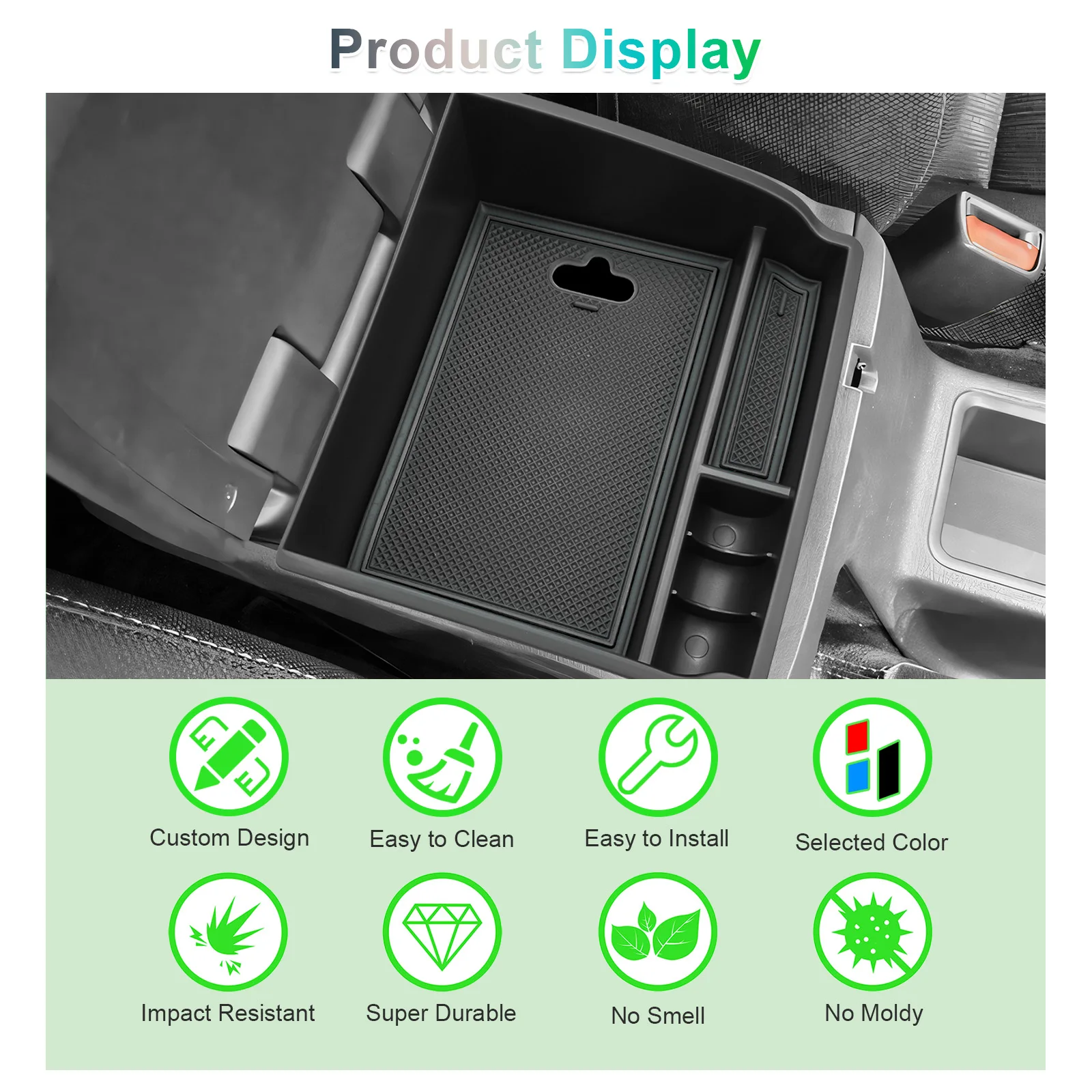 RUIYA für Toyota Hilux 2016-2025 2026 Auto Mittelkonsole Aufbewahrungsbox Auto-Innenraum Hilux Aufbewahrung Toyota Hilux 2026 Zubehör – Detail 6