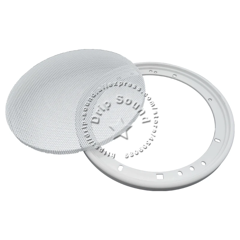 ل 6.5 "بوصة شبكة سماعات غطاء هيج الصف سيارة الصوت الزخرفية دائرة شبكة معدنية مصبغة شبكة حماية 183 مللي متر # الأبيض