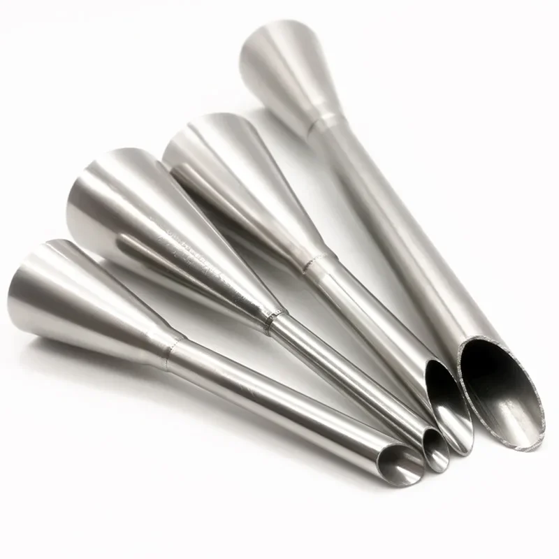 4Pcs/set Nozzles For Confectionery Stainless Steel Puff Injected Nozzles Russian Syringe Puff Cake Pastry Confectionery Tools