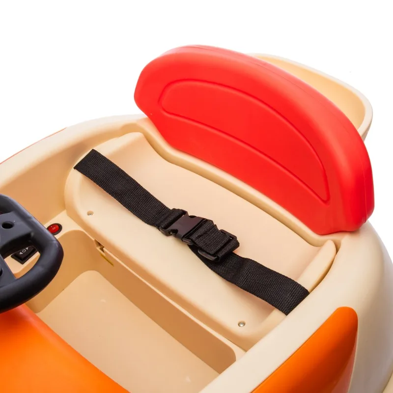 12V dzieci jeżdżą na elektrycznym samochodzie zderzakowym, uroczy i realistyczny design hamburgera, obrót o 360 stopni, miejsce do przechowywania, zabezpieczenie przed przewróceniem dla 2-5 osób