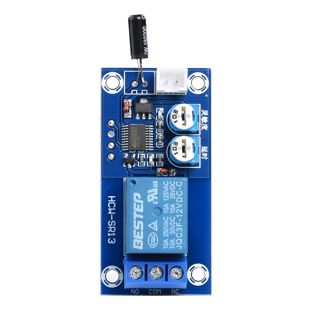 DC 12V Relay Switch Module DIY Alarm System Adjustable Vibration Sensor Board