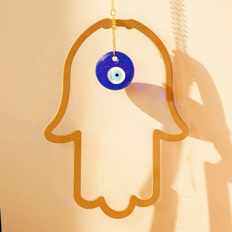 

Деревянный Хамса Рука Злой Глаз Настенный Орнамент Турецкий Синий Глаз Амулет Защита Удачи Комната Дома Благословение Хамса Декор Подарок