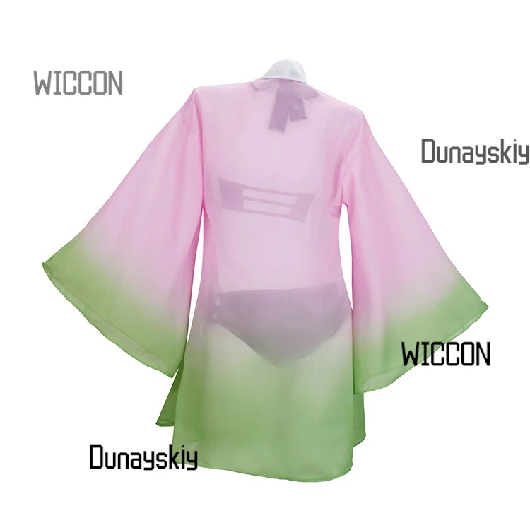 Mitsuri Kanroji SPF Costumi da bagno Cosplay Set Protezione Parrucca bikini) Summer Beach Halloween Anime Convenzione Outfit