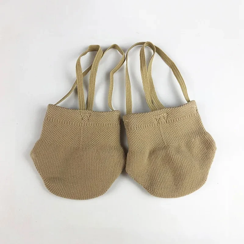 1 par de zapatos de gimnasia rítmica, medias calcetines tejidos, zapatos de suela blanda de competición profesional, protegen el Color de la piel elástico, baile
