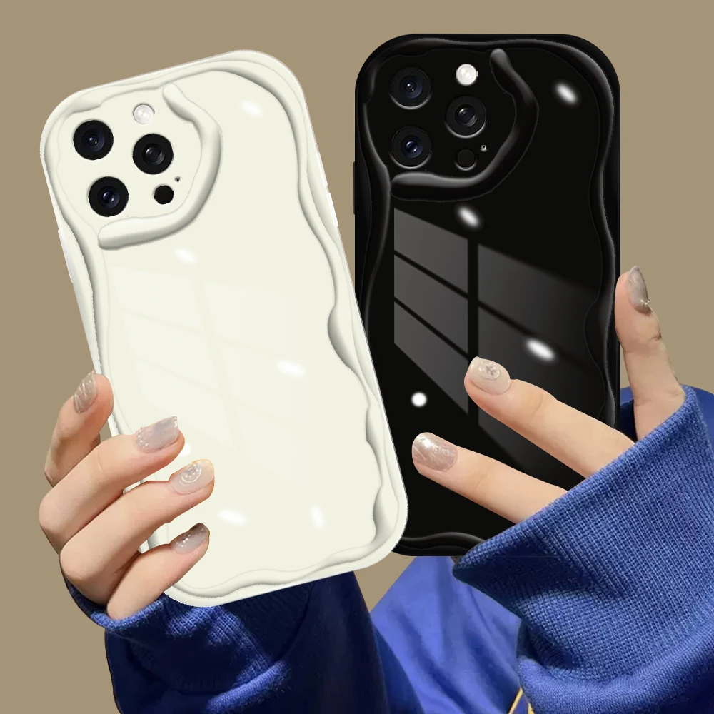 

Чехлы для Vivo Y20 Y20S Y20g Y20i Y12S 2021 Y12A с волнистым краем, задняя крышка, прозрачный мягкий силиконовый чехол для телефона с объективом камеры