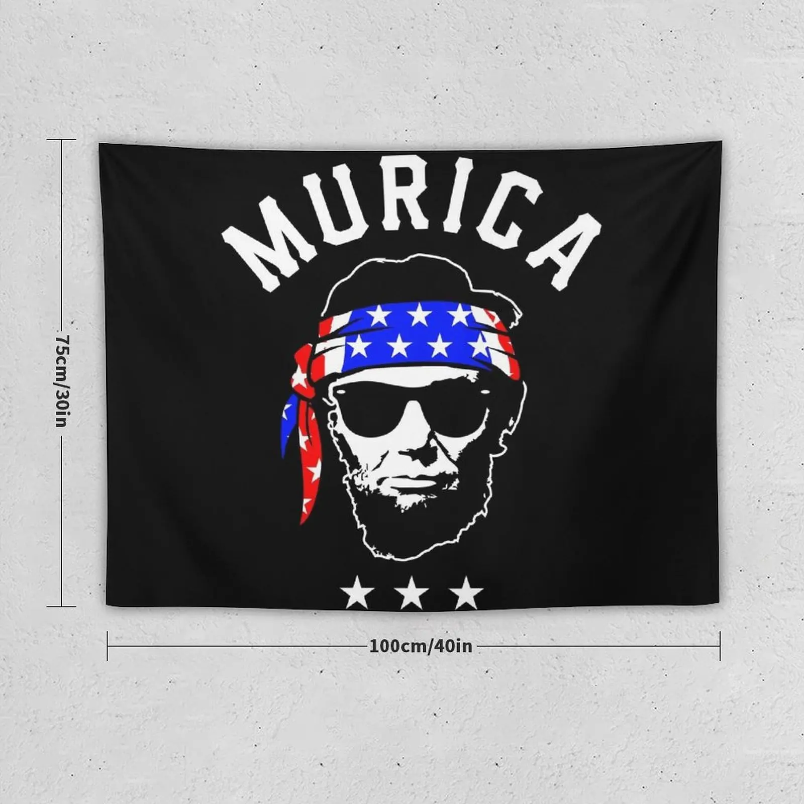 Murica Funny Abe Lincoln USA Bandana 4th of July America Tapestry Home Decorations Aesthetic Room Decor For Girls Tapestry