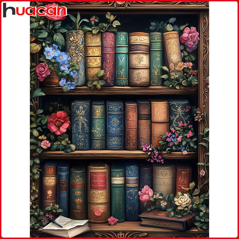 Huacan Neuheiten 2025 Diamond Painting Blumen-Buch Diamant-Stickerei Komplettset Bastelset
