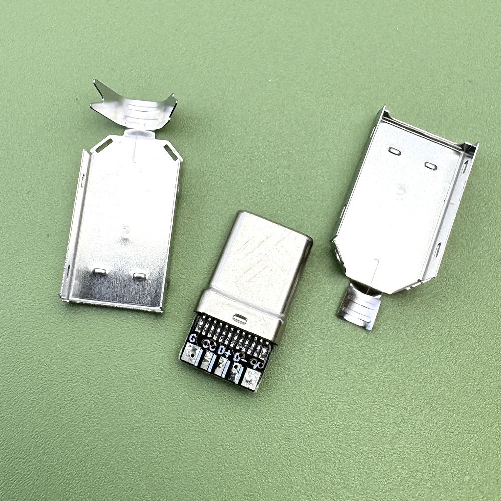 30sets Welding wire type-C 5P USB 3.1 3A large current USB 2.0 Type-c USB C Male Pulg PD Connector Parts for DIY Charging Cable