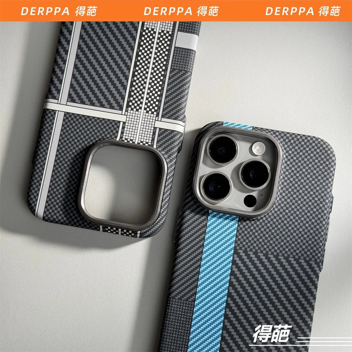 حافظة iPhone 17 Pro Max مع نسيج من ألياف الكربون Kevlar، غطاء MagSafe متوافق مع الصدمات لسلسلة iPhone 13-17