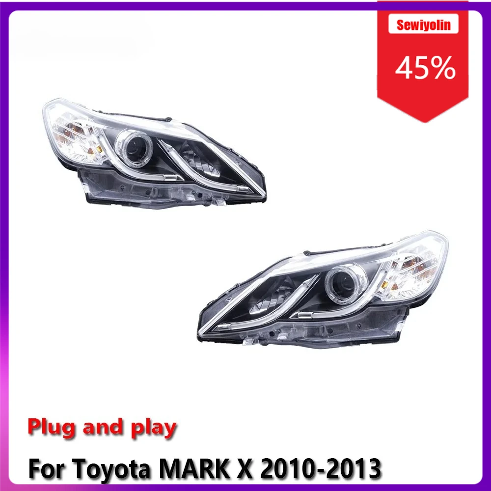 

Sewiyolin Car LED Lamp Headlight Assemblies For Toyota MARK X 2010-2013 Fog DRL Brake Turn Signal Lamp