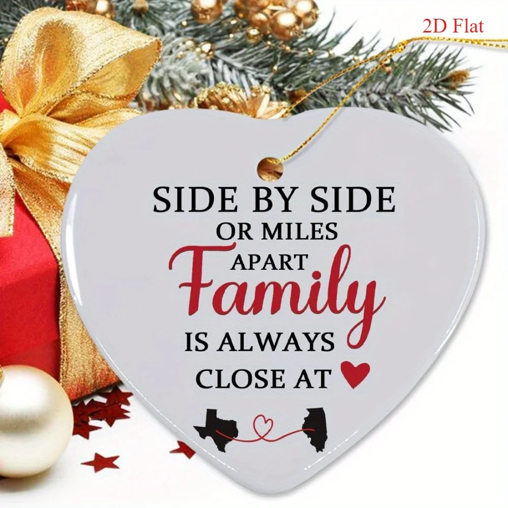 

【2D Самолет】 1 кусок семейных рождественских украшений 2025, персонализированных акриловых подвесных украшений