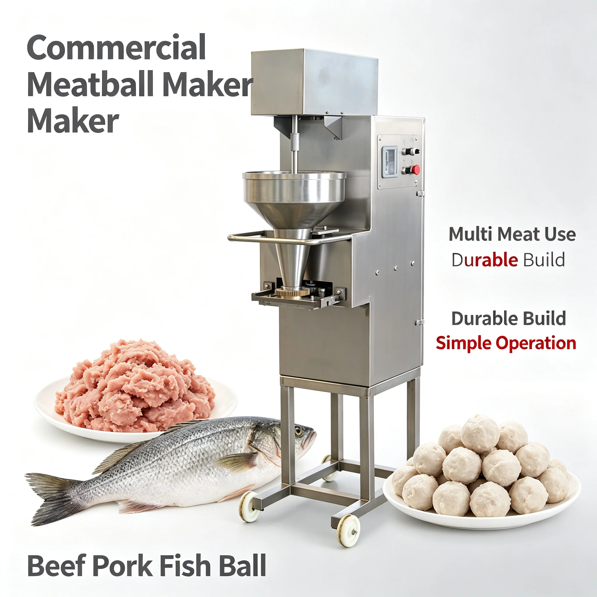 Production‑Line Meatball Making Machine, Automatic Forming Device for Meat & Seafood Ball Workshop Customized
