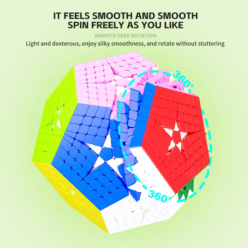 سلسلة Megaminx Cube عالية المستوى |   12-Sided Dodecahedron 5x5 6x6 7x7 8x8 |   تحدي مكعب السرعة الاحترافي، مكعب دوران سلس