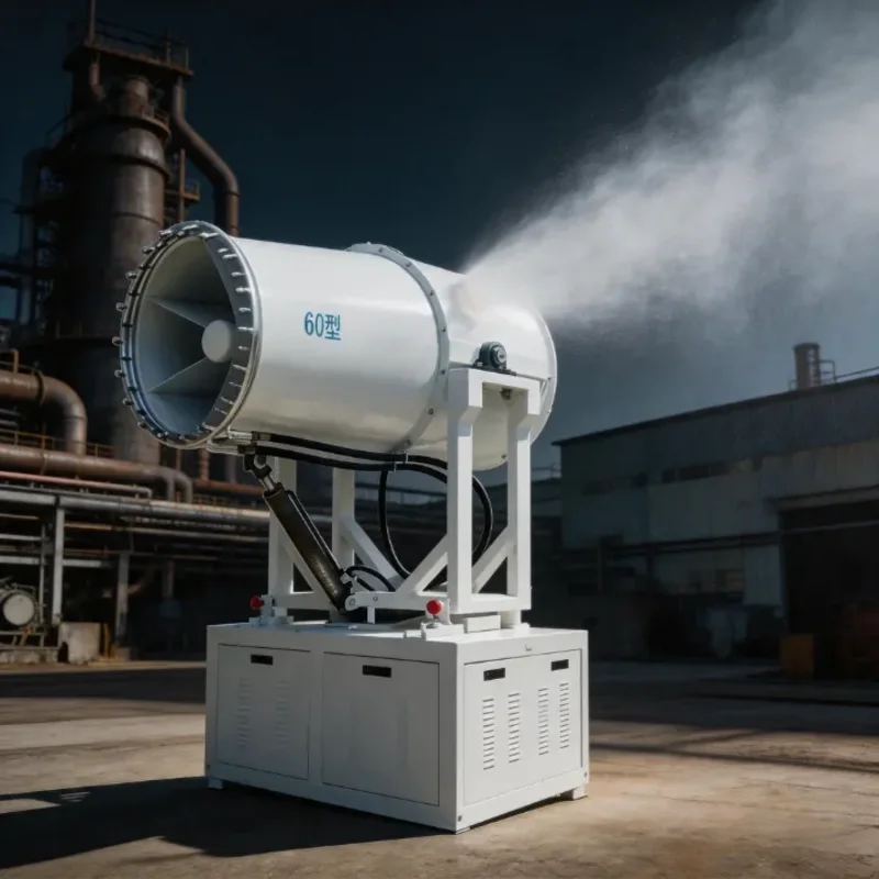 Towable Water Mist Blower Equipment 58m Spray Range Diesel Driven for Large Quarry Site Dust Reduction Fog Cannon Machine Unit