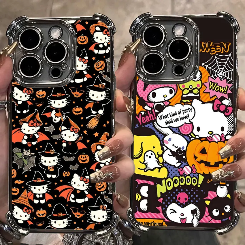 

Halloween Sanrio Hello Kitty Cute Case For Samsung Galaxy A56 A55 A54 A52 A53 A36 A34 A35 A33 A50 A73 A26 A16 Clear Phone Cover